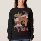 Undergrad Vibes School Groovy Retro Boho Rainbow C Trui (Voorkant)
