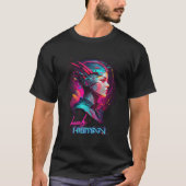 Underground Dark Techno Rave Scifi Futurist Cyberp T-shirt (Voorkant)