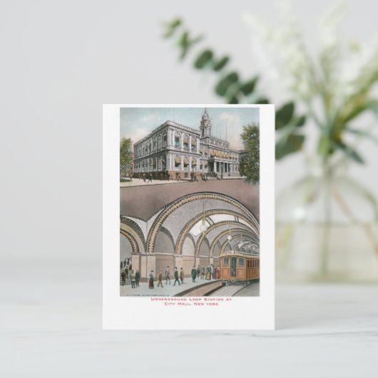 Underground Loop Station in City Hall, New York Briefkaart (Staand voorkant)