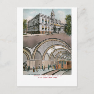 Underground Loop Station in City Hall, New York Briefkaart