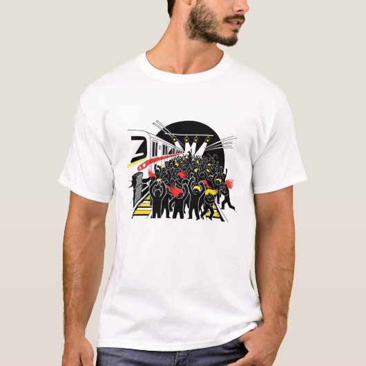 Underground Rock Concert in het metrostation Illus T-shirt (Voorkant)