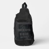 Underground Streetwear Backpack Black Dark bag Sling Bag (Voorkant)