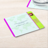 Underlägg — Connect, World Kartonnen Onderzetters (Schuin)