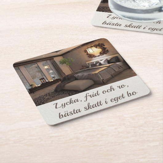 Underlägg — Eget bo Kartonnen Onderzetters (Schuin)