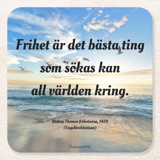 Underlägg — Frihet Kartonnen Onderzetters (Voorkant)