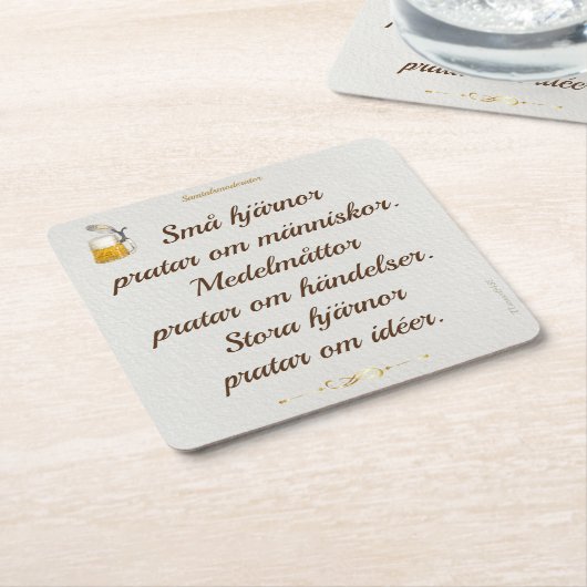 Underlägg — Hjärnor pratar Kartonnen Onderzetters (Schuin)