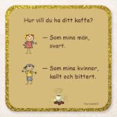 Underlägg — Kaffehumor Kartonnen Onderzetters (Voorkant)