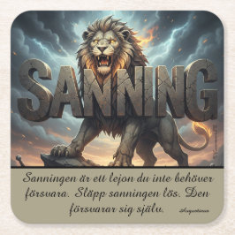 Underlägg — Lejon, sanning Kartonnen Onderzetters