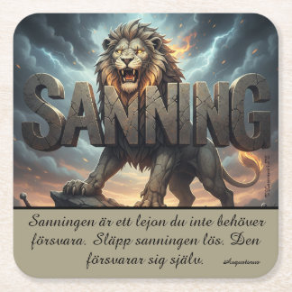 Underlägg — Lejon, sanning Kartonnen Onderzetters