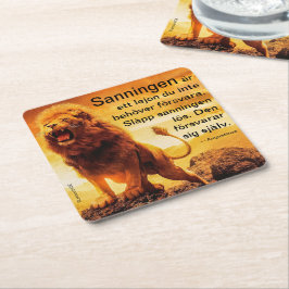 Underlägg — Lejon, sanning Kartonnen Onderzetters