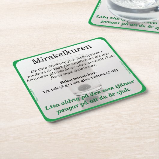 Underlägg — Mirakelkuren Kartonnen Onderzetters (Schuin)