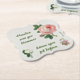 Underlägg — Rosor Kartonnen Onderzetters