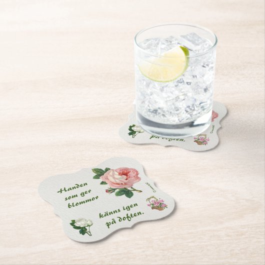 Underlägg — Rosor Kartonnen Onderzetters (Insitu)