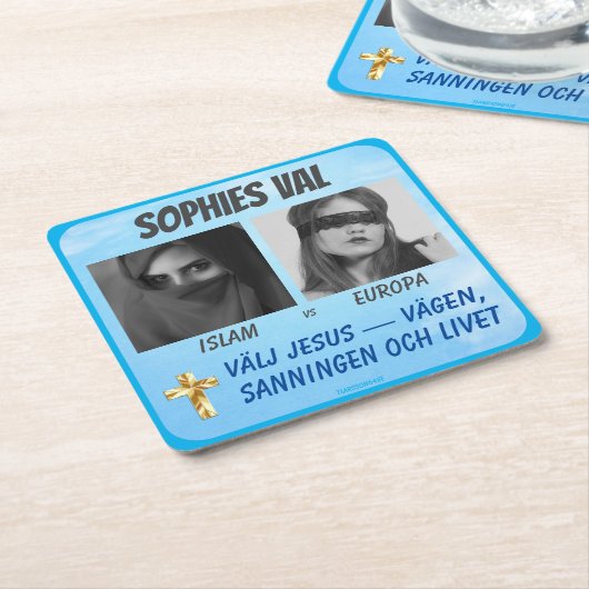 Underlägg — Sophies val Kartonnen Onderzetters (Schuin)