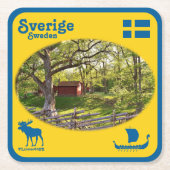 Underlägg — Sverige Kartonnen Onderzetters (Voorkant)