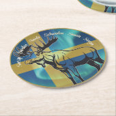 Underlägg — Sweden, moose Ronde Kartonnen Onderzetter (Gebogen)