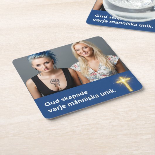 Underlägg — Unik Kartonnen Onderzetters (Schuin)