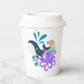 Undersea Friends Papieren Bekers (Achterkant)