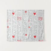 Understanding Love Book Page Tapestry Wandkleed (Voorkant (horizontaal))