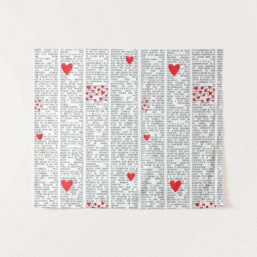 Understanding Love Book Page Tapestry Wandkleed (Voorkant (horizontaal))