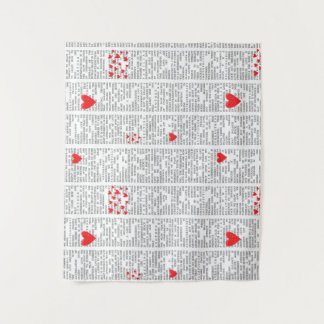 Understanding Love Book Page Tapestry Wandkleed