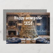Understated New Year Elegance Card Bedankkaart (Voorkant / Achterkant)