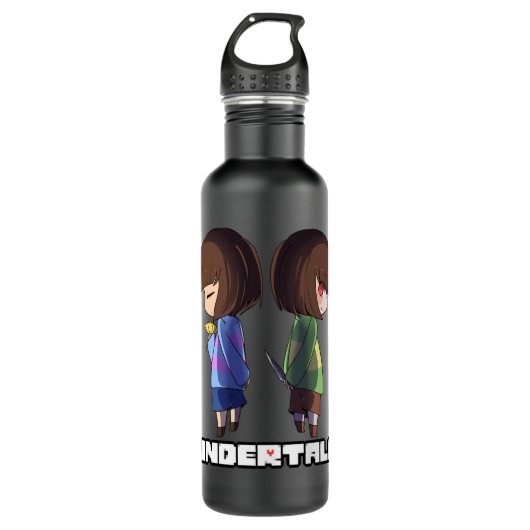 Undertale - chara and frisk  waterfles  (Voorkant)