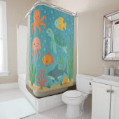 Underwater Adventure | Cute Sea Creatures Shower C Douchegordijn (In situ)
