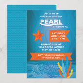 Underwater Adventure Party Uitnodigen Kaart (Voorkant / Achterkant)