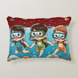 Underwater Adventure with Friends Accent Kussen