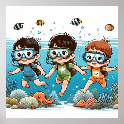 Underwater Adventure with Friends Poster (Voorkant)