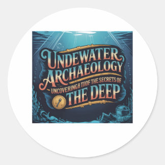 underwater archaeology ronde sticker