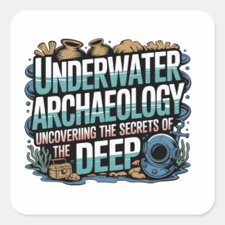 underwater archaeology vierkante sticker
