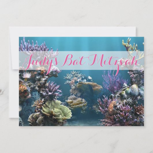 Underwater Bat Mitzvah Uitnodiging (Voorkant)