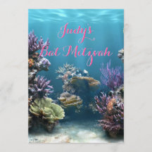Underwater Bat Mitzvah Uitnodiging