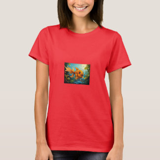 Underwater Bliss: Artistic Fish T-shirt