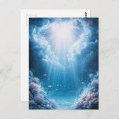 Underwater Blue Coral Reef with Sunlight Beams Briefkaart (Voorkant / Achterkant)