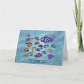 Underwater Blue Heaven Happy Birthday Card Kaart (Achterkant)