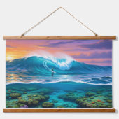 Underwater Coral Reef Surfing View - Split-Level O Hangend Wandkleed (Voorkant)