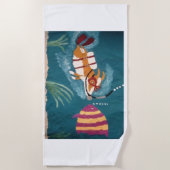 Underwater Corgi at the Beach Strandlaken (Voorkant)