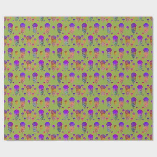 Underwater Dancing Rainbows Algae Cadeaupapier (Vlak)