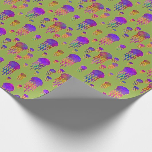 Underwater Dancing Rainbows Algae Cadeaupapier (Hoek)