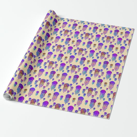 Underwater Dancing Rainbows Silk Cadeaupapier (Uitgerold)