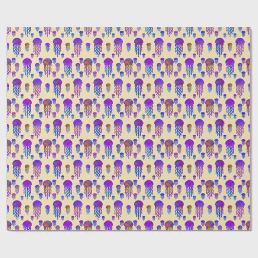 Underwater Dancing Rainbows Silk Cadeaupapier (Vlak)