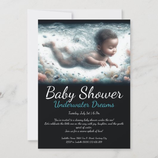 Underwater Dreams – Baby Borrel Kaart (Voorkant)
