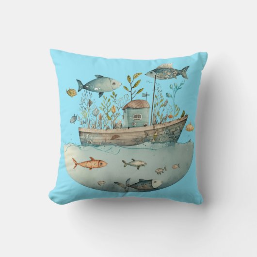 "Underwater Dreams" Customizable Kussen (Voorkant)
