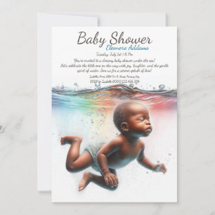 Underwater Dromen Waterverf Baby Shower Kaart