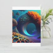 Underwater Fractal Landscape Kaart (Staand voorkant)