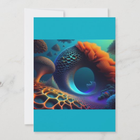 Underwater Fractal Landscape Kaart (Achterkant)