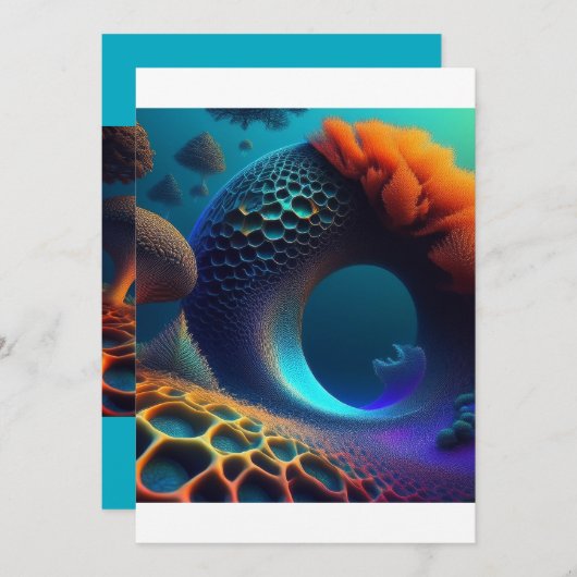 Underwater Fractal Landscape Kaart (Voorkant / Achterkant)